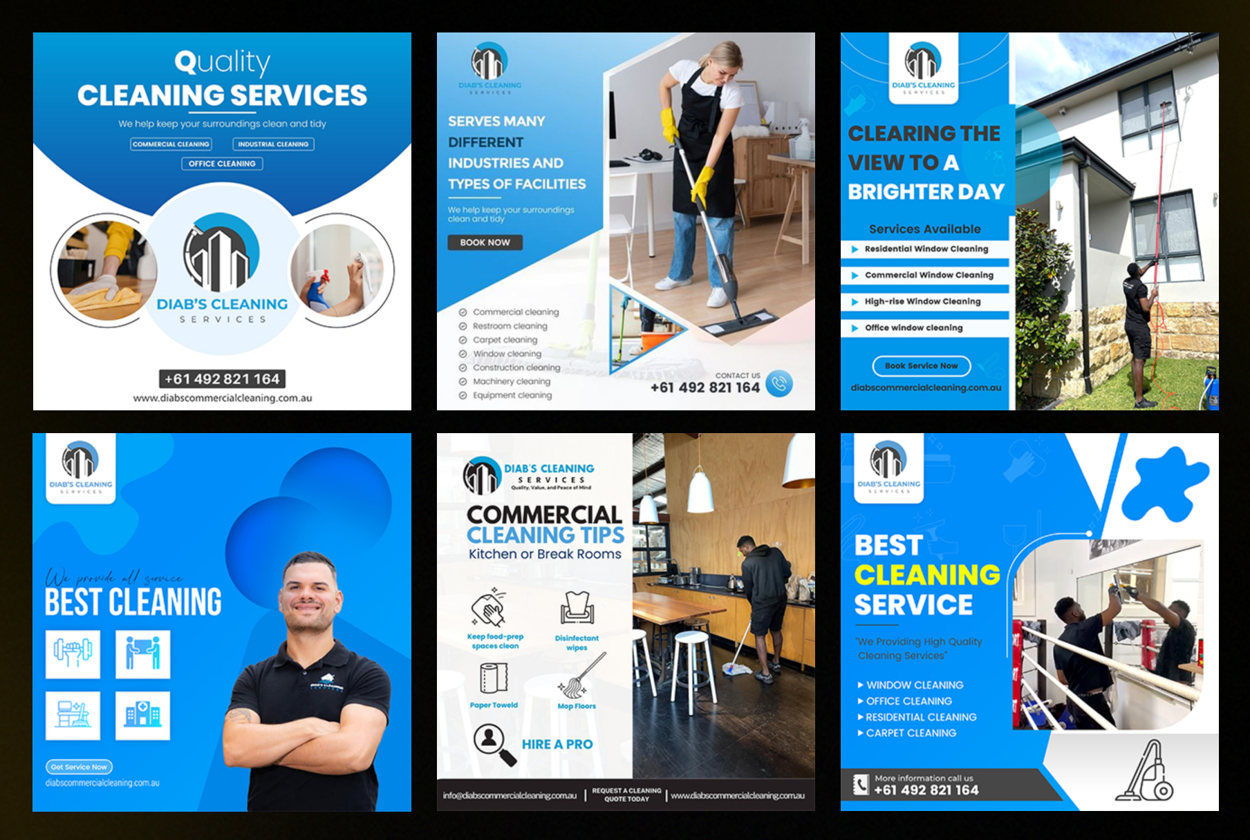 Diab's Cleaning Services — Social Media Content Design — The Marketing Mavericks™