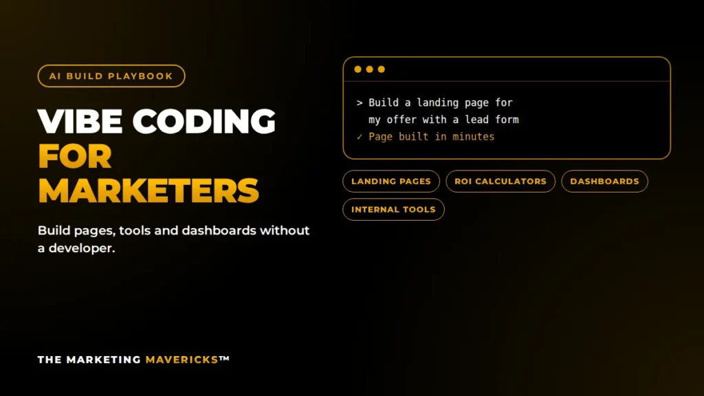 Vibe coding for marketers: building landing pages, calculators and dashboards with AI