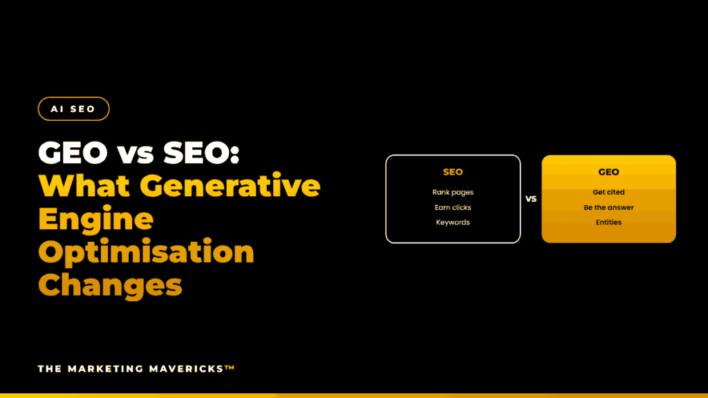 GEO vs SEO comparison: ranking a page versus being cited in AI answers